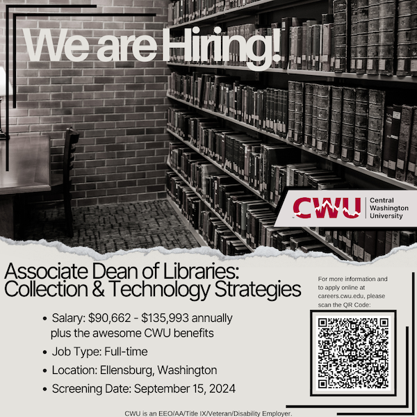 We Are Hirging Associate Dean of Libraries